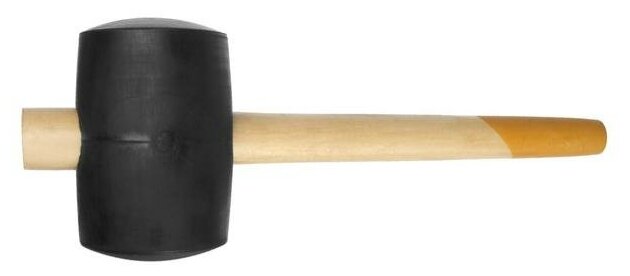 Киянка тундра, деревянная рукоятка, черная резина, 90 мм, 1100 г - фотография № 2