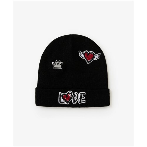 фото Шапка вязаная черная gulliver для девочки размер 46-48 модель 22031gbc7301 gulliver baby