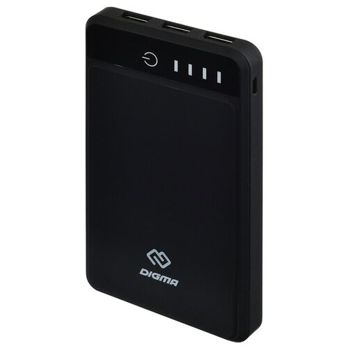 Мобильный аккумулятор DIGMA DG-10000-3U-BK Li-Pol 10000mAh 3A черный 3xUSB