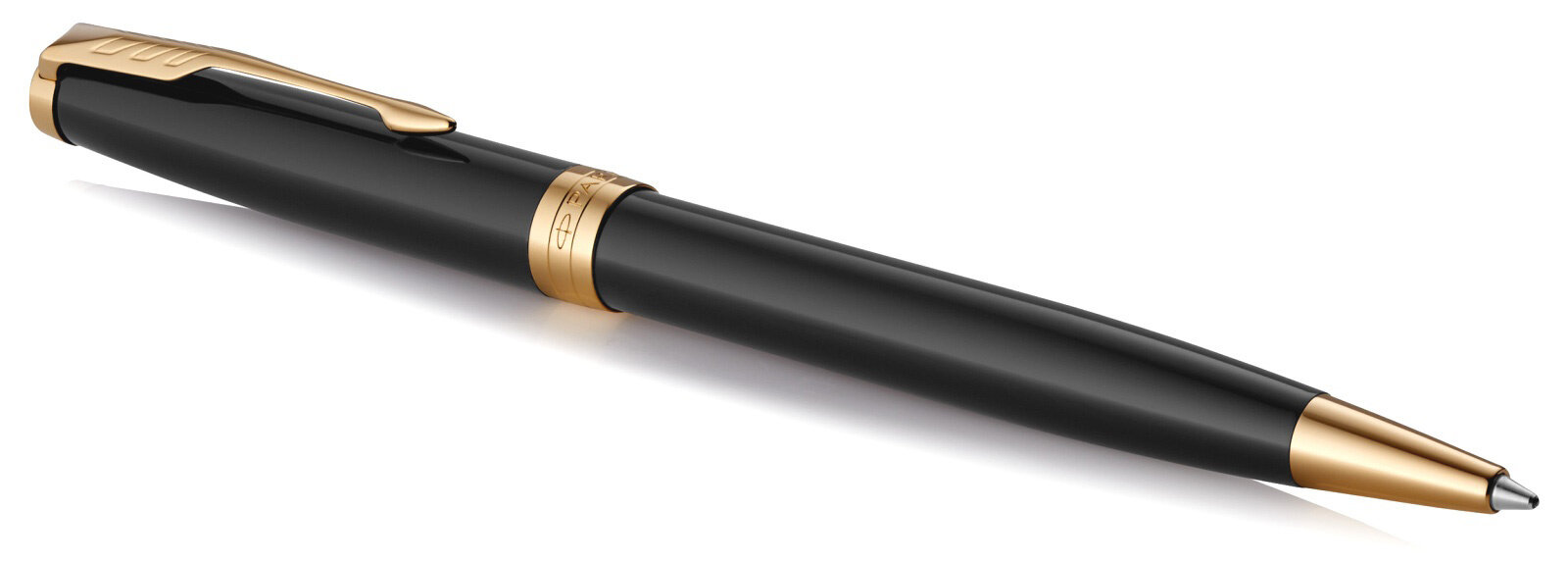 Шариковая ручка поворотная Parker Sonnet Core K530 LaqBlack GT черный M 1931497 - фото №15