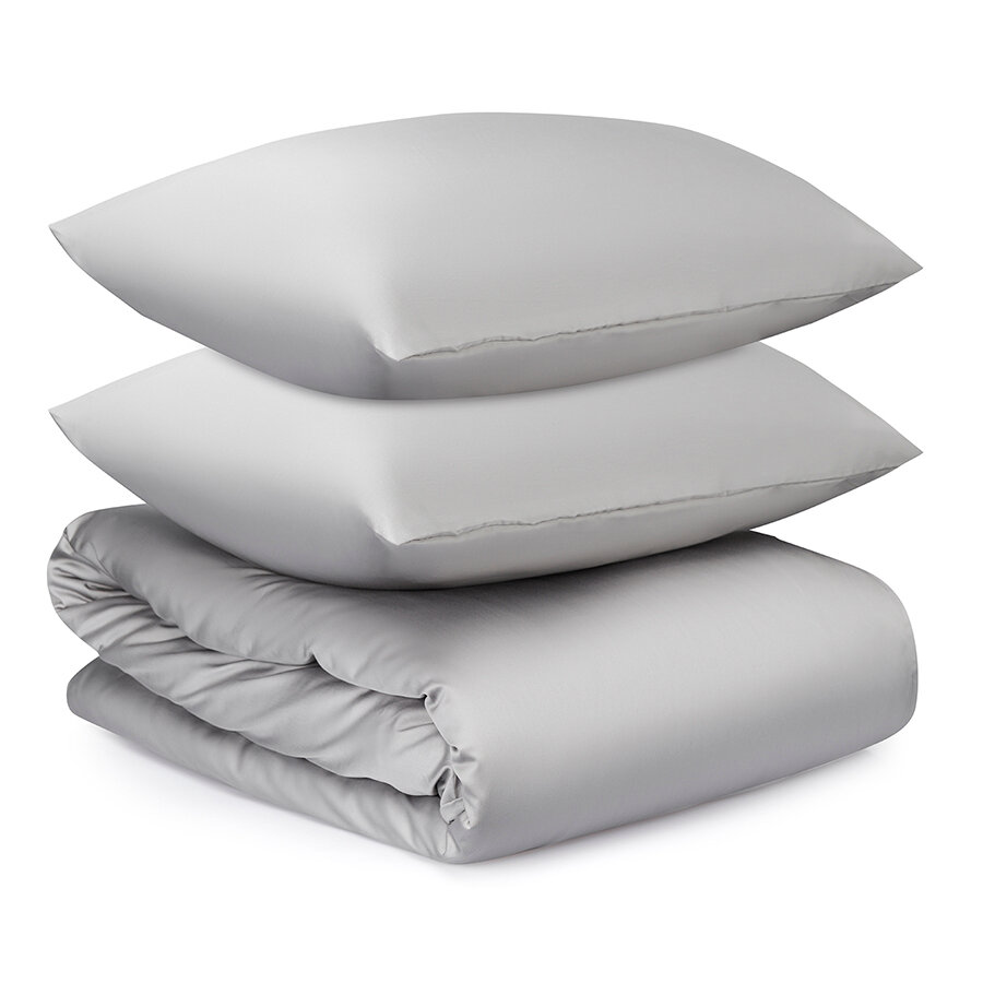 Комплект постельного белья 150х200 см 1.5 спальное из премиального сатина бежевого цвета Essential Tkano TK24-DC0001