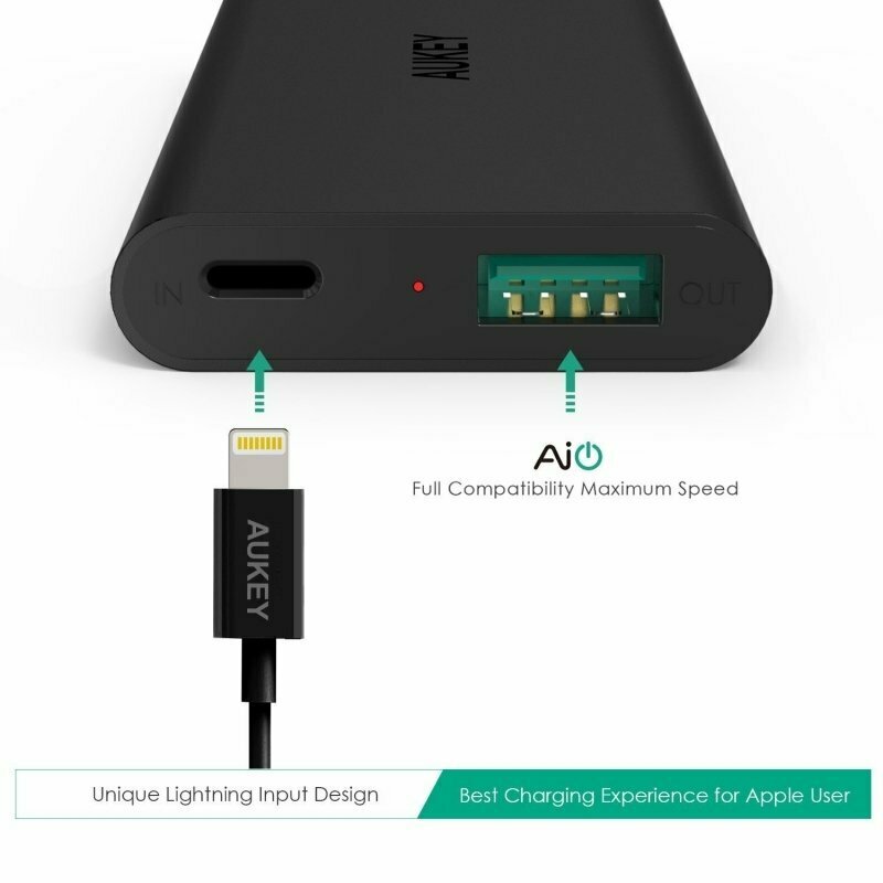 Внешний аккумулятор AUKEY 6000mAh Lightning-Port Black