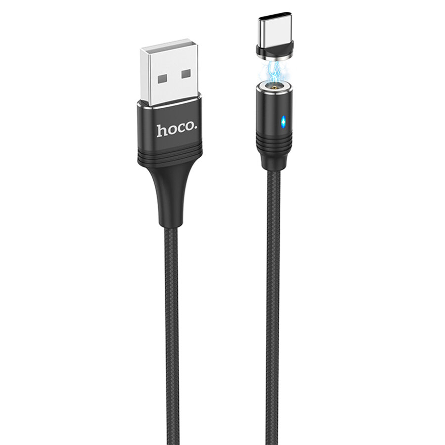 Кабель USB HOCO U76 Fresh magnetic USB - Type-C магнитный, 2А, 1.2 м, черный