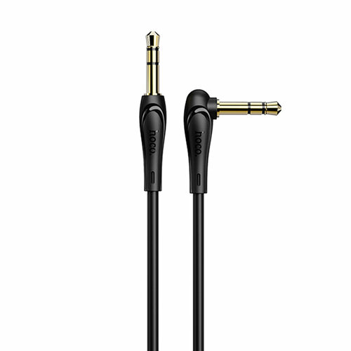Аудиокабель HOCO UPA14 AUX Jack 3.5 (m) - Jack 3,5 (m), 1 м, черный кабель удлинитель hoco upa14 aux 1 метр audio cable 3 5 мм черный серый