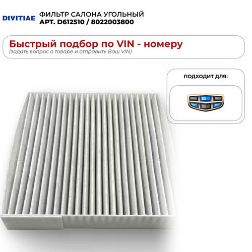 Фильтр салона угольный DIVITIAE D612510, 8022003800 Geely Atlas, Atlas Pro