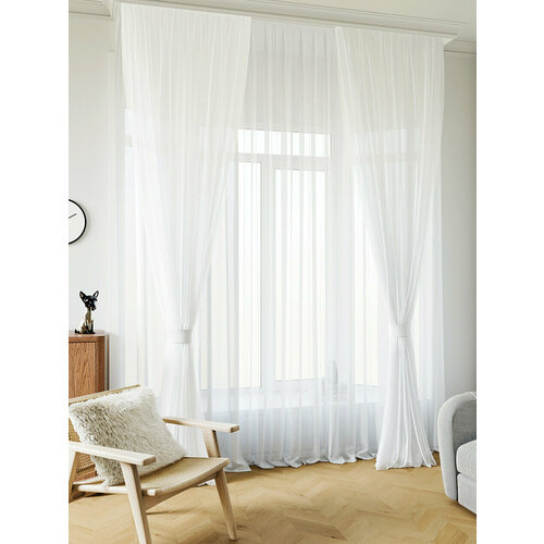 Тюль Вуаль БЕЛАЯ На Отрез Для Пошива Штор