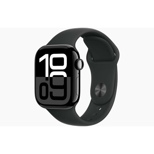 Умные часы Apple Watch Series 10 46 мм Aluminium Case GPS Jat-Black Sport Band Black SM 56500₽