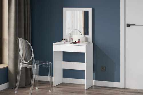 Изображение товара Туалетный стол ARNIKA "Стелла", минимализм, белый, ЛДСП, 37,8x60,1x135,4 см