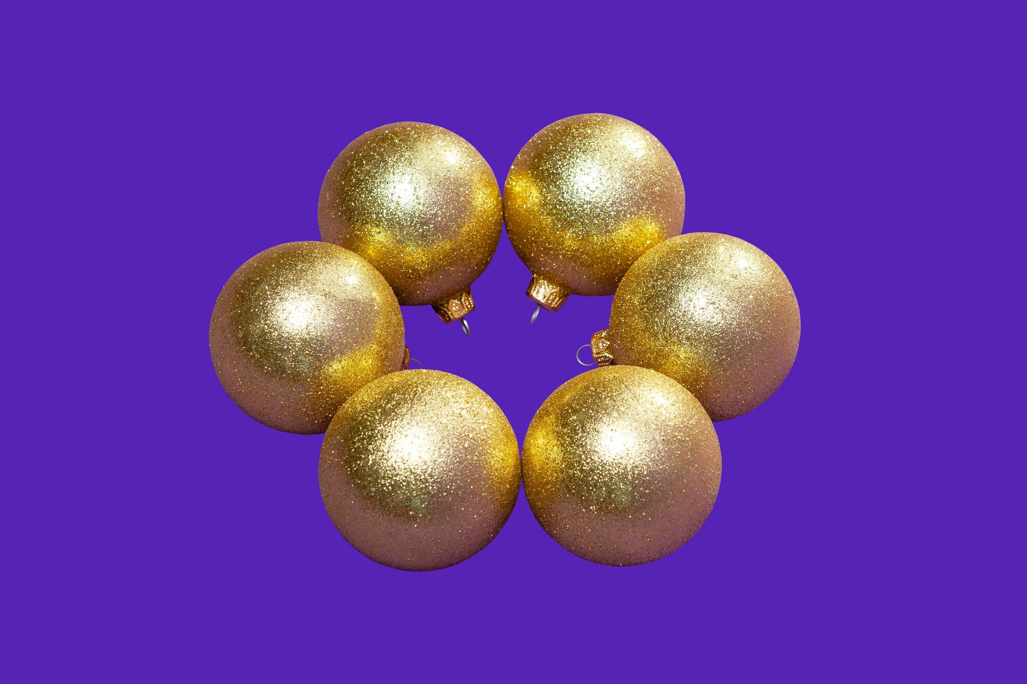 Шар на елку 8см, 1шт, новогодний золотой глянцевый, Crystal Trees — фото 1