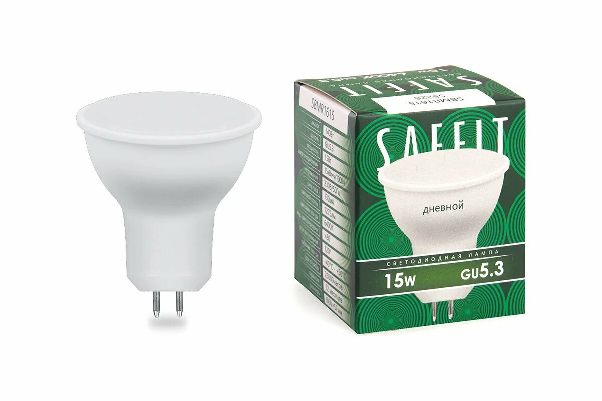 Светодиодная лампа SAFFIT SBMR1615 MR16 GU5.3 15W 6400K 55226