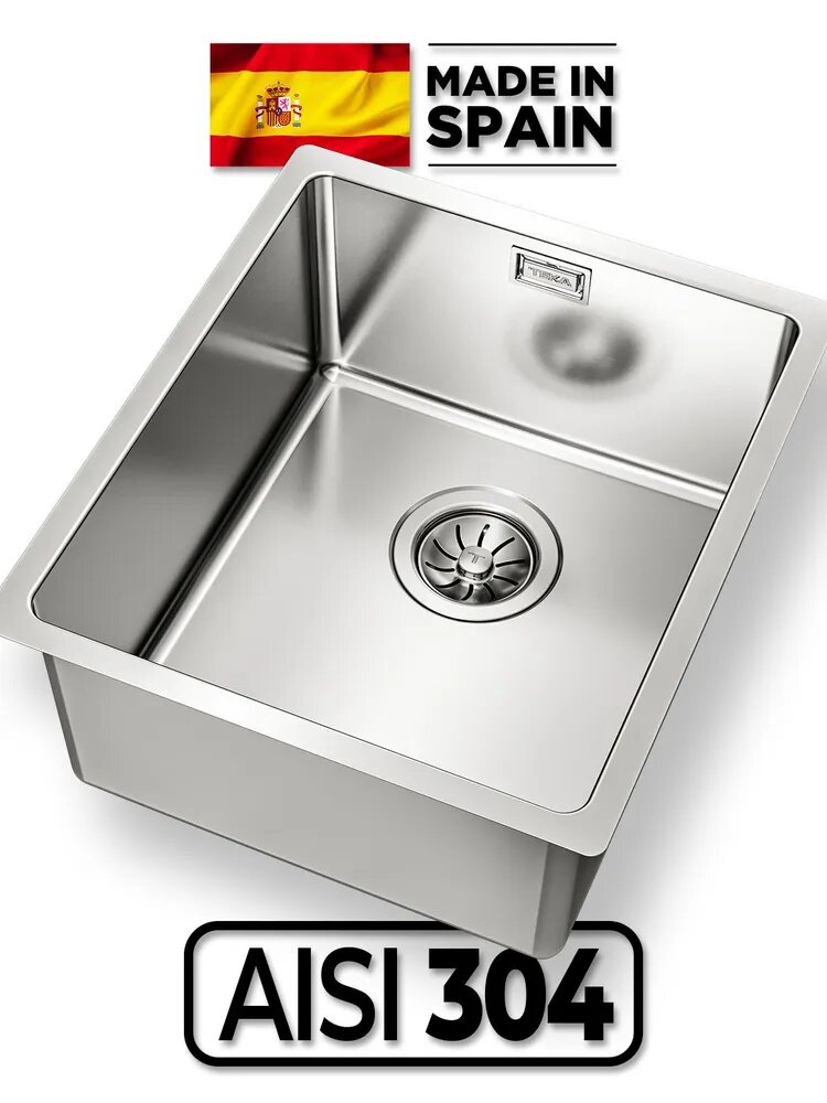 Мойка для кухни Teka BE LINEA RS15 34.40 Polished нержавеющая сталь 304 Подстольный монтаж