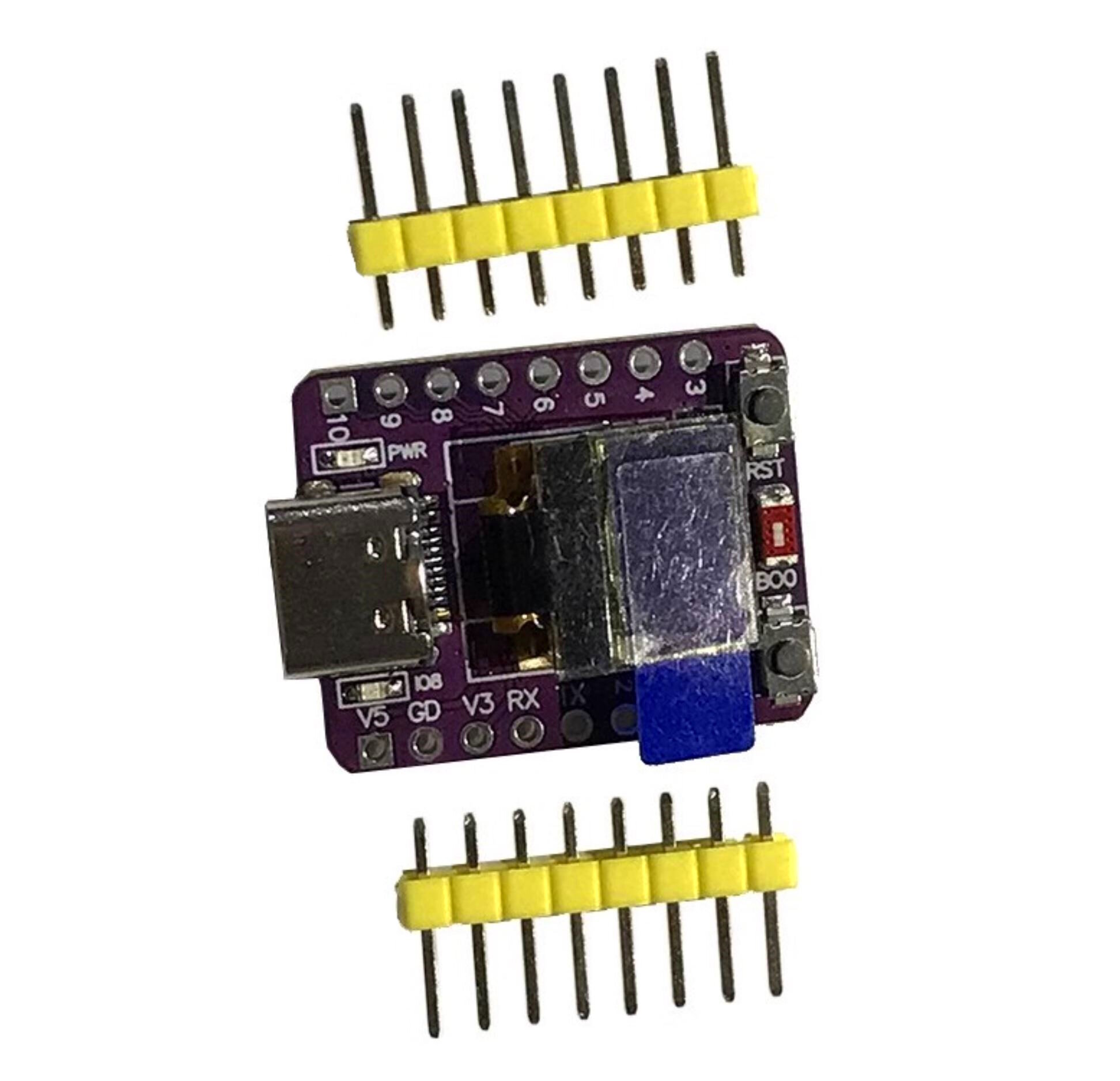 Плата ESP32-C3 с OLED дисплеем 0,42 дюйма, Wi-Fi и Bluetooth
