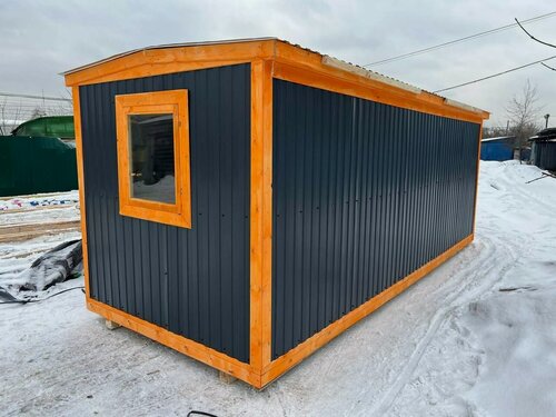 Изображение товара Бытовка снаружи профлист , 6x2.3x2.2 м, утепленная, каркас дерево