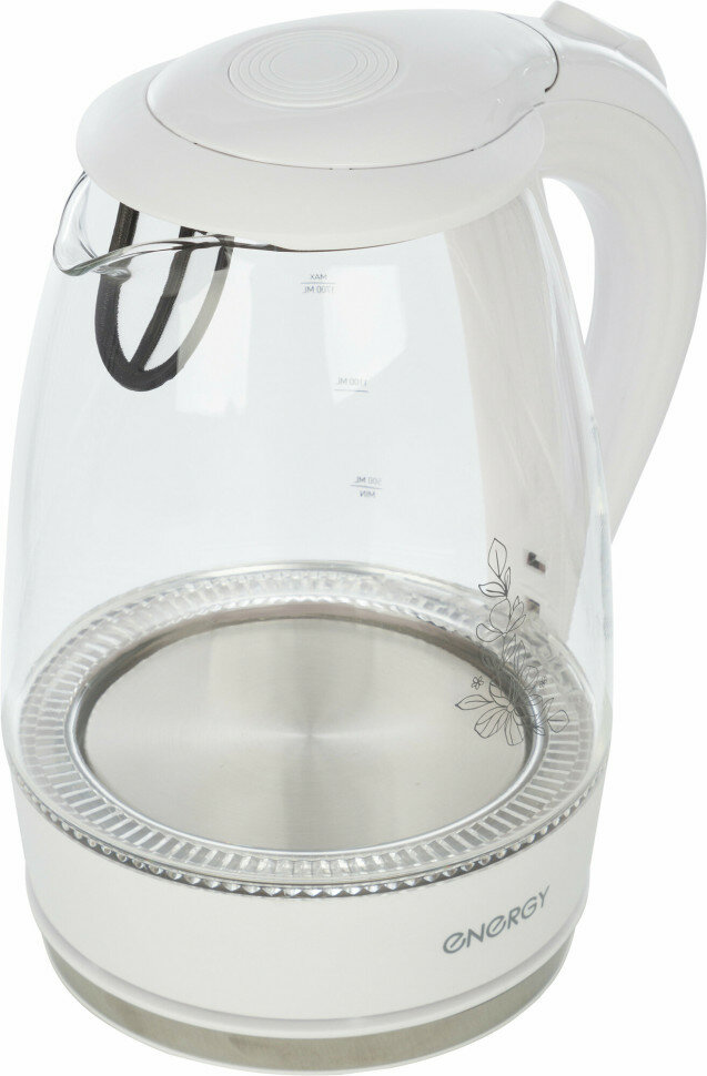 ENERGY E-262 (164104) Чайник электрический 17л 2200 Вт стеклянный пластик белый