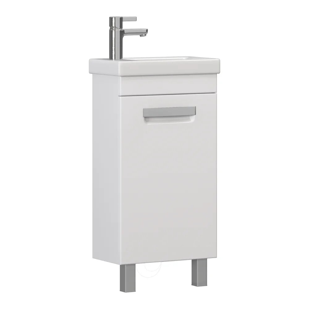 Тумба с раковиной Vigo Plaza 40 напольная  40 см  из МДФ  из фарфора  белая  прямоугольная в современном стиле