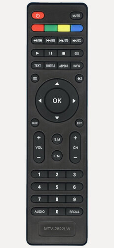 Изображение товара Универсальный пульт Huayu KT1045 (MTV-2622LW) ic, черный, для телевизора Mystery, Helix