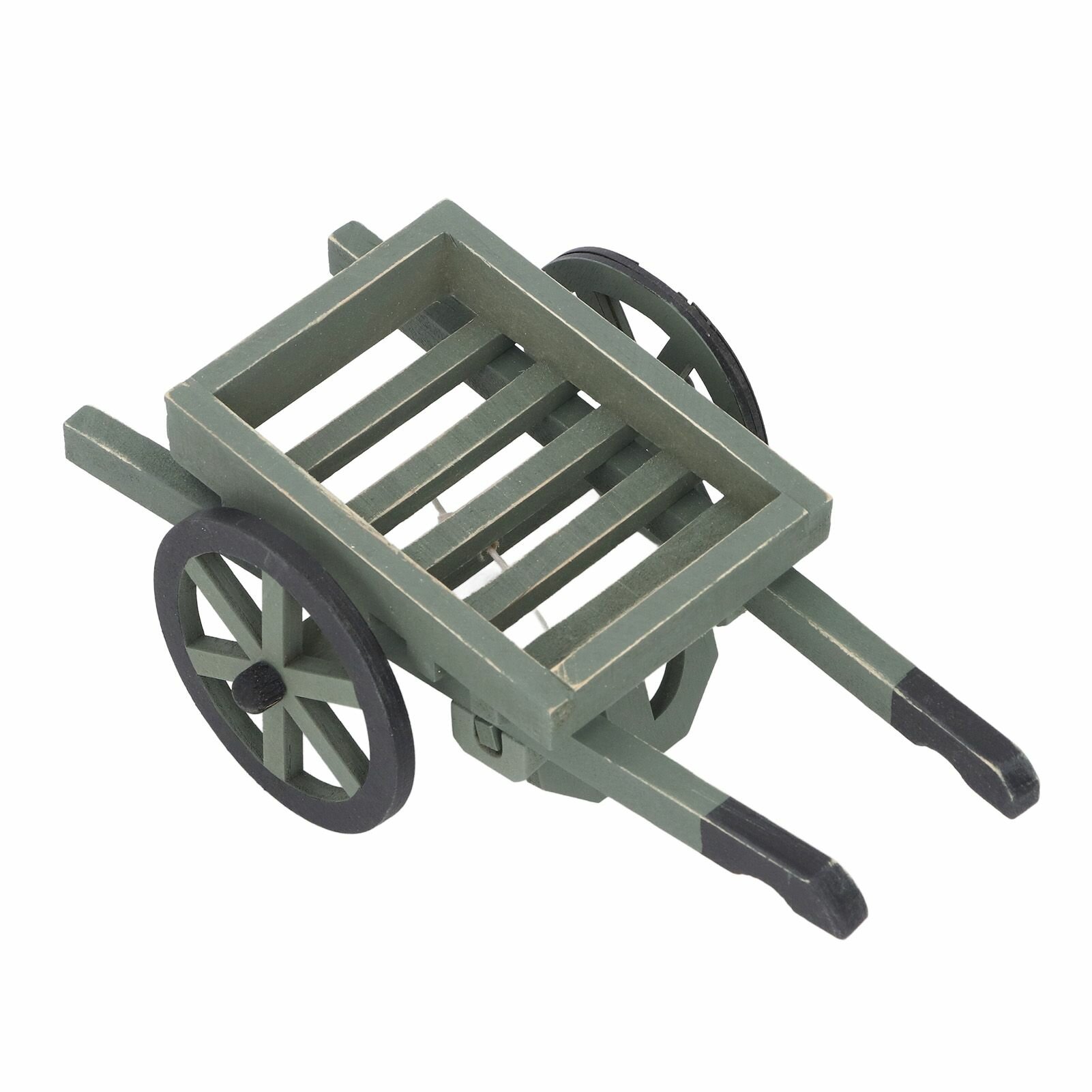 Миниатюрная кукольная садовая тележка 1:12 легкая сборка из березы 18.5 x 10 см идеальна для декора и подарков