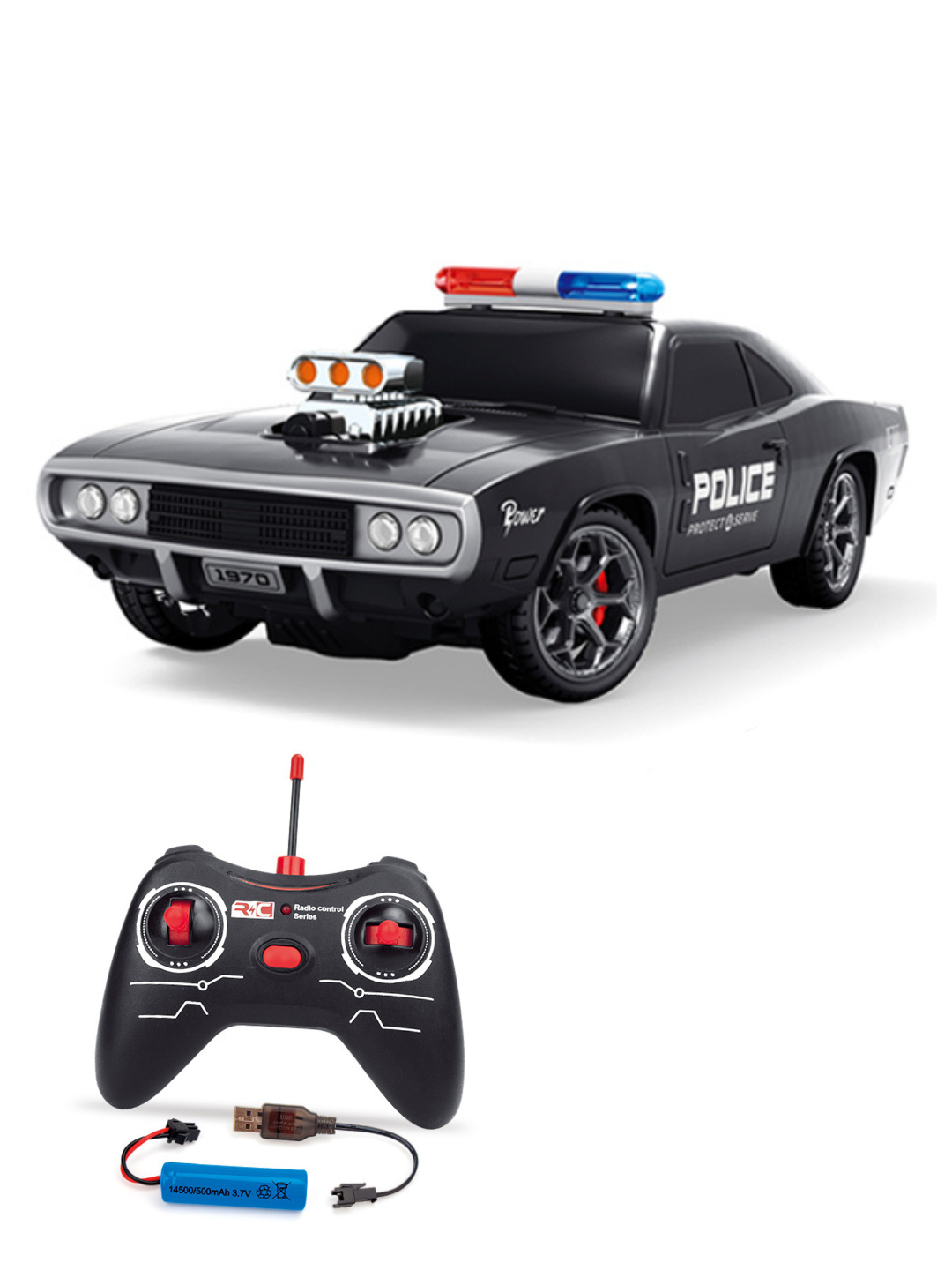 Полицейская машина Dodge с аккумулятором и дистанционным управлением