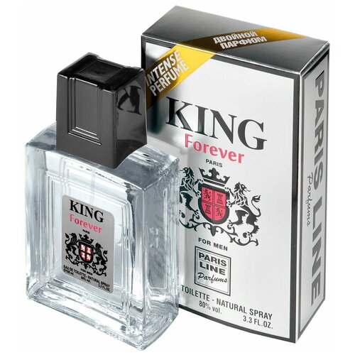 Paris Line Parfums туалетная вода King Forever, 100 мл, 100 г paris line parfums туалетная вода king 100 мл 100 г