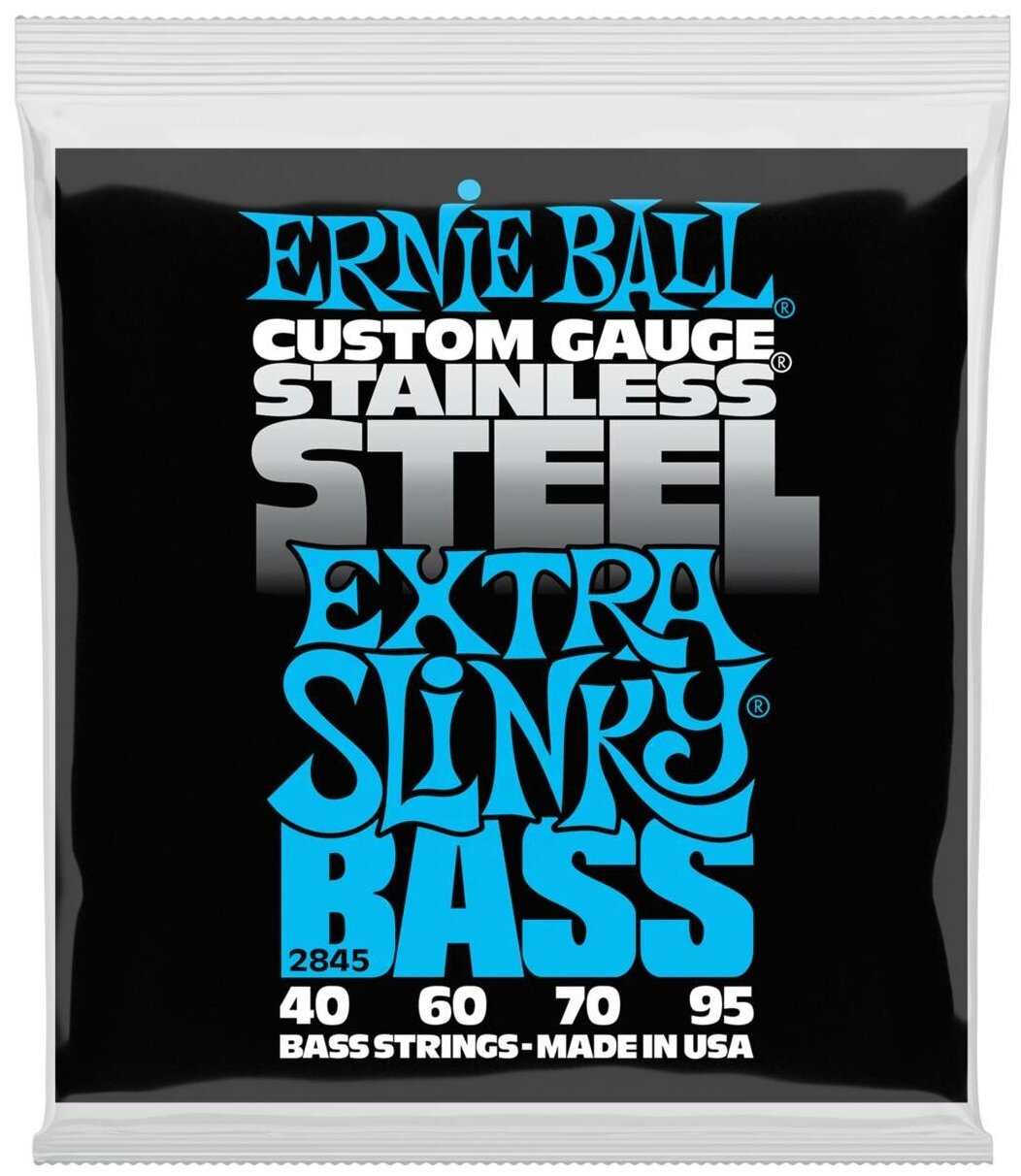 Струны для бас-гитары Ernie Ball 2845 Extra Slinky Bass Stainless Steel 40-95