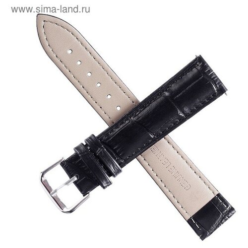 Ремешок Соломон, фактура под рептилию, размер 22мм, черный