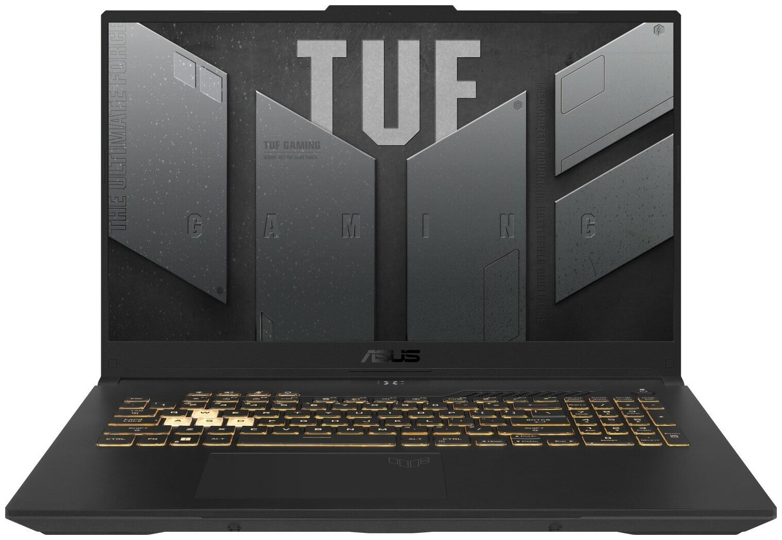 Ноутбук Asus TUF Gaming F17 FX707ZM-HX046 90NR09G1-M002B0 Intel Core i7 12700H, 2.3 GHz - 4.7 GHz, 16384 Mb, 17.3" Full HD 1920x1080, 1000 Gb SSD, DVD нет, nVidia GeForce RTX 3060 6144 Mb, No OS, серый, 2.6 кг, 90NR09G1-M002B0