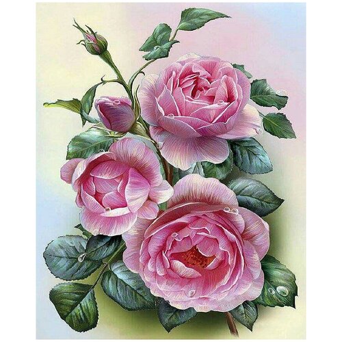 Алмазная мозаика на подрамнике 40х50, 50х40 цветы розы Алмазная живопись алмазная вышивка наборы с круглыми стразами полная выкладка