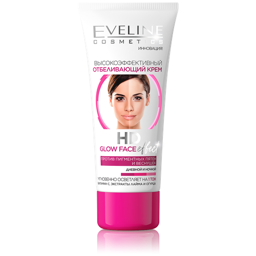 Крем дневной и ночной EVELINE HD Glow Face Effect отбеливающий, 40 мл