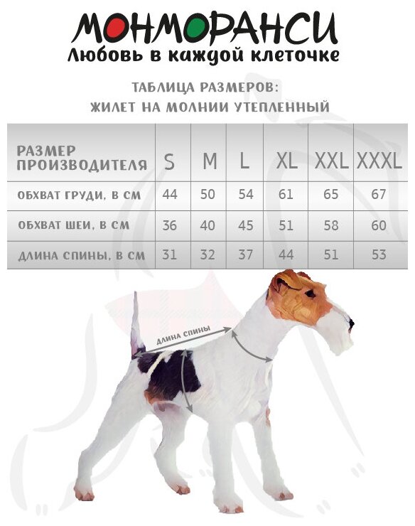 Жилет для собак утепленный на синтепоне и молнии, серый, размер XXL, спинка 51см - фотография № 7