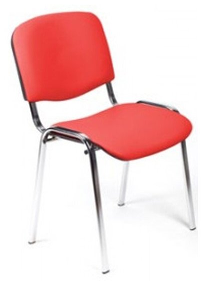 Стул для посетителей Easy Chair Rio(изо) хром, к/з красный Z29