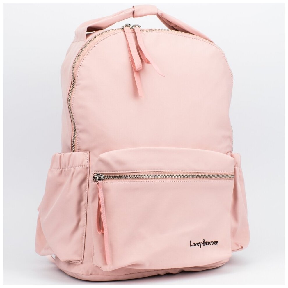 Рюкзак LOVEY SUMMER, женский, городской, 39x30x14 см, розовый