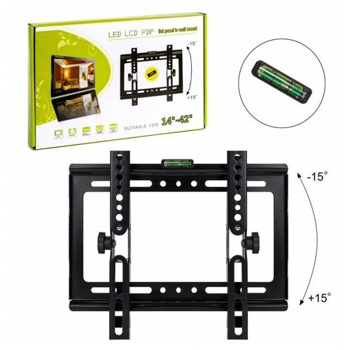 Настенный держатель для телевизора с углом наклона TV 14-42 C35 / Кронштейн для ТВ