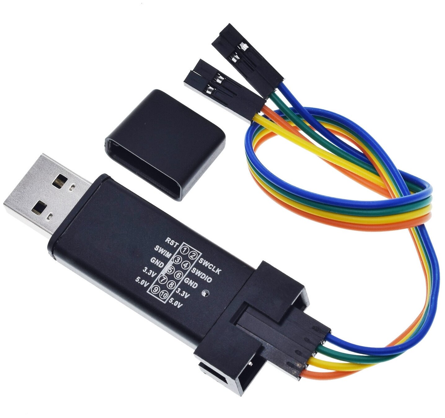 Внутрисхемный программатор / отладчик USB для ST-Link V2 для STM8 и STM32 3.3В/5В (У)