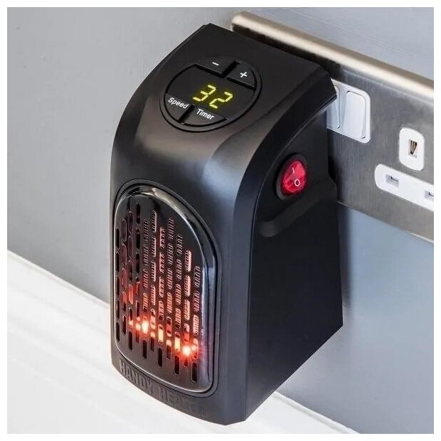 Обогреватель Быстрое Тепло Handy Heater / Умный безопасный обогреватель / Компактный тепловентилятор электрический / Портативный обогреватель - фотография № 1