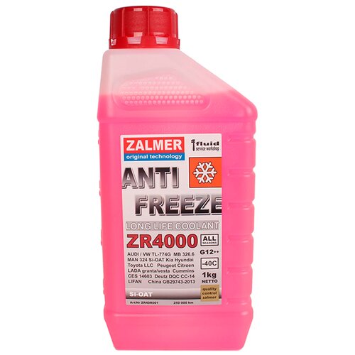 Антифриз ZALMER ZR4000 G12 красный 10кг
