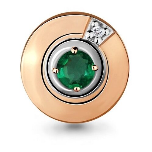 фото Подвеска из золота с бриллиантом и изумрудами яхонт ювелирный арт. 199076