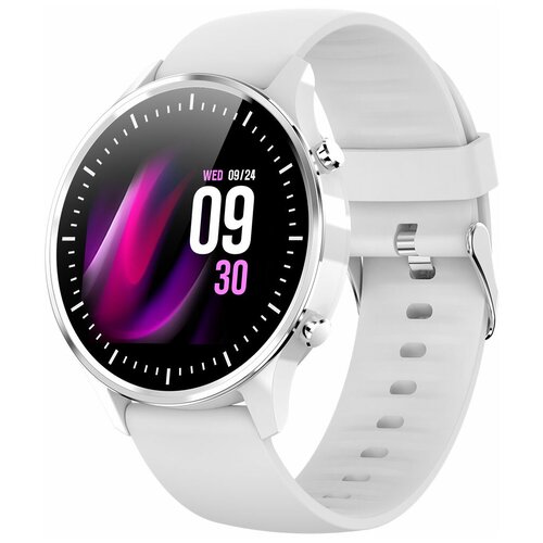 Умные смарт часы Круглые Smart Watch iOSAndroid голосовое управление NFC беспроводная зарядка Белый 293000₽