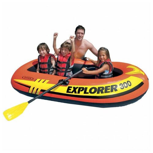 надувная лодка intex explorer pro 200 set 58356 красный Надувная лодка Intex Explorer-Pro 300 Set (58358)