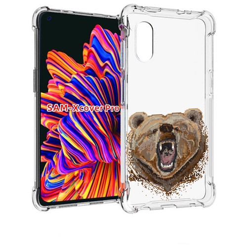 Чехол MyPads пиксельный медведь для Samsung Galaxy Xcover Pro 1 задняя-панель-накладка-бампер чехол mypads грозовой медведь для samsung galaxy xcover pro 1 задняя панель накладка бампер