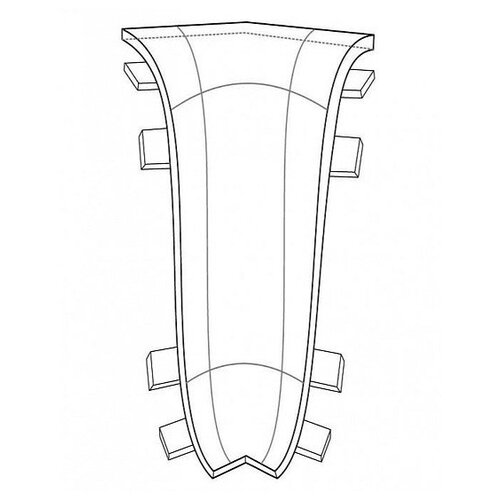 Угол внутренний для плинтуса Arbiton Indo 44 Дуб Болтон