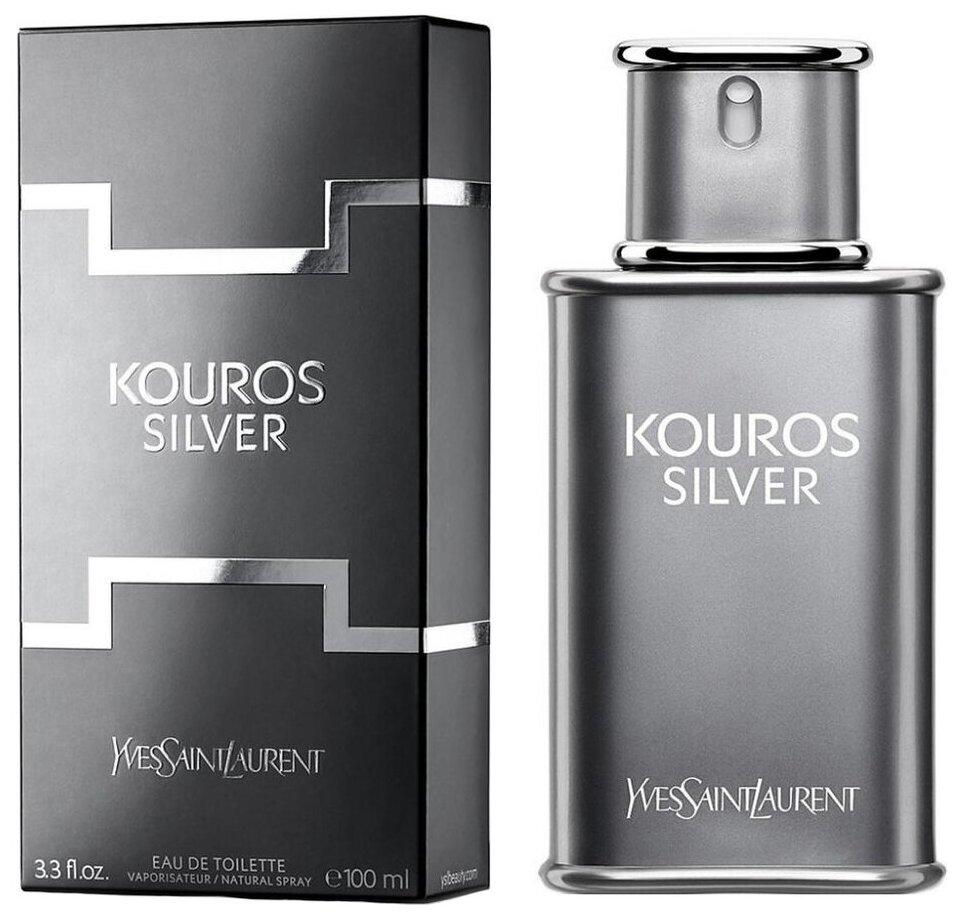 Yves Saint Laurent, Kouros Silver, 100 мл, туалетная вода мужская