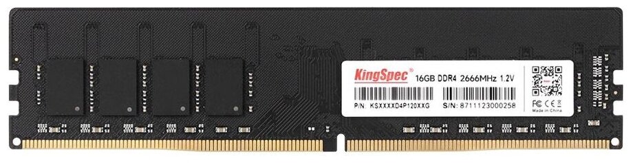 Память DDR4 16Gb 2666MHz Kingspec Ks2666d4p12016g RTL Long Dimm 288-pin 1.2В single rank Ks2666d4p12