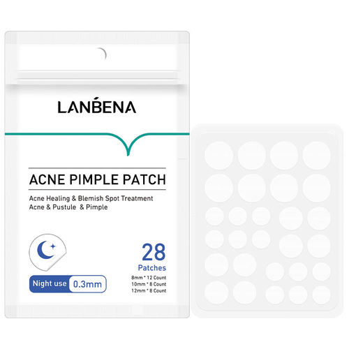 Lanbena Acne Pimple Patch / Ночные точечные патчи от прыщей ночные, 28 штук патчи для лица lanbena патчи от прыщей ночные