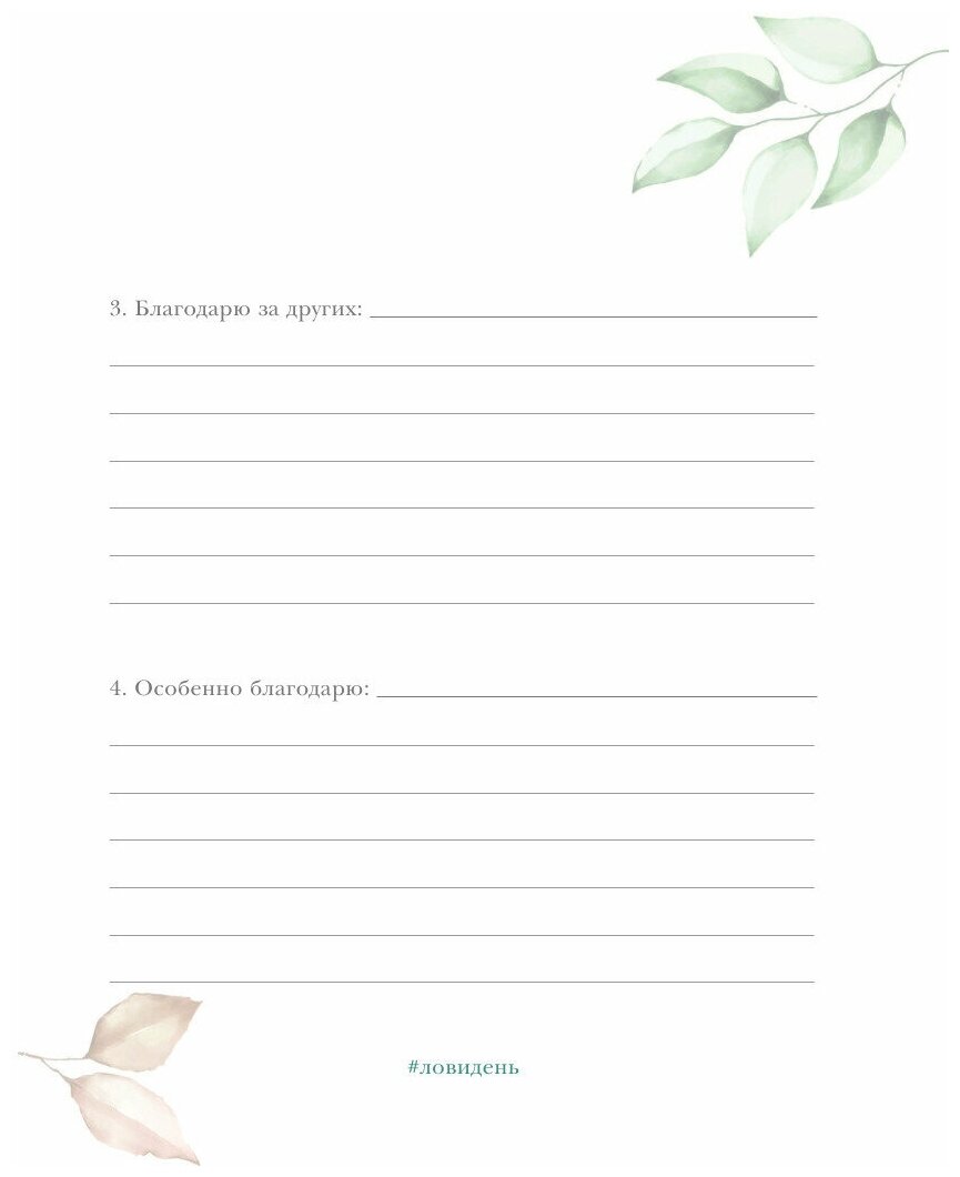 Как правильно вести дневник благодарности образец