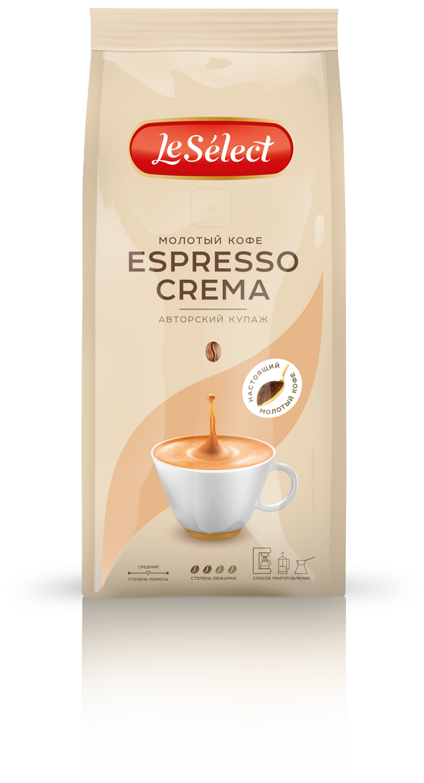 Кофе молотый Le Select Espresso Crema 200г Глобалфудкомпани - фото №10