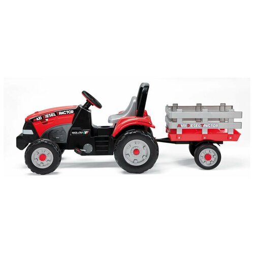 Веломобиль Peg-Perego Maxi Diesel, красный/серый/черный педальные машины peg perego maxi diesel tractor d0551