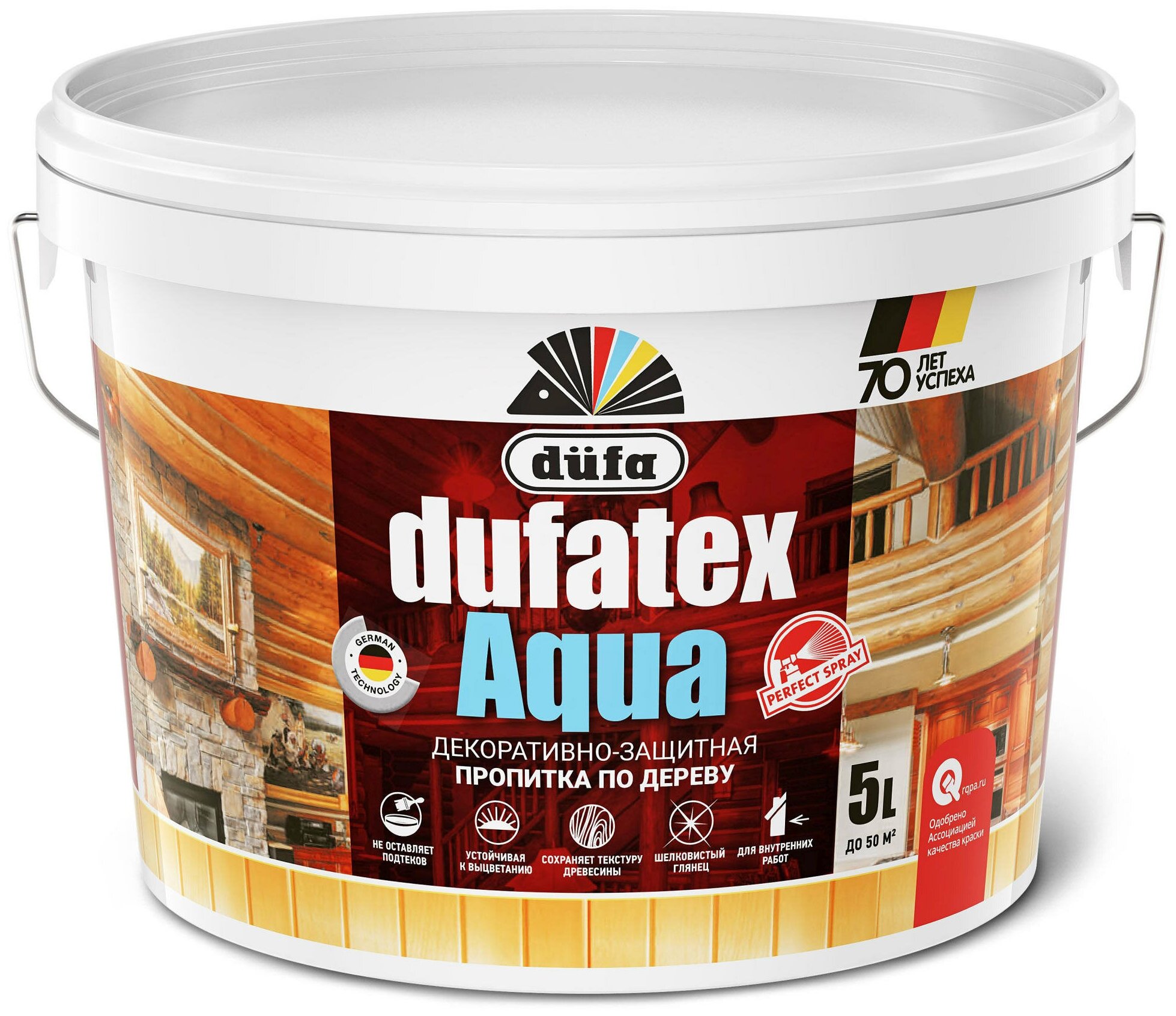 Пропитка для дерева водная прозрачная Dufatex aqua 5 л - фотография № 4