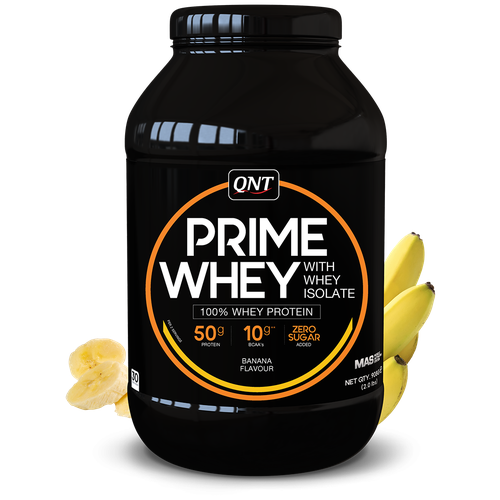 Протеин QNT Prime Whey, 908 гр., банан протеин со вкусом печенье и крем qnt prime whey 908 мл