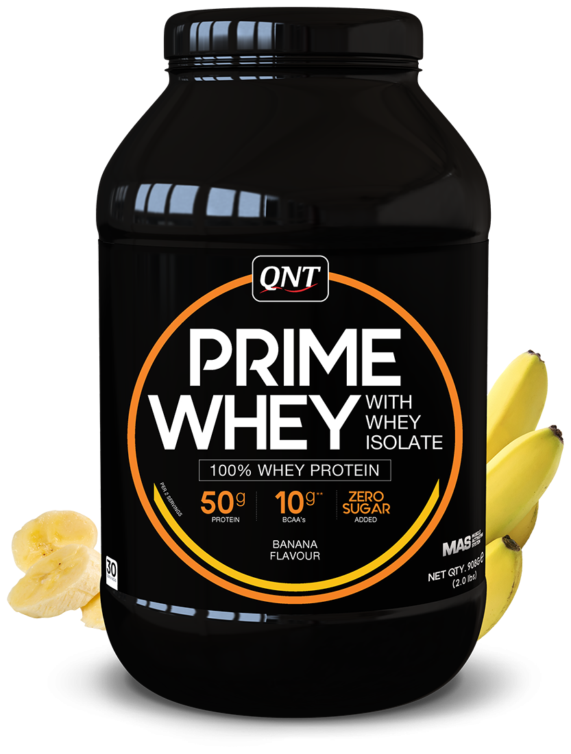 Комплексный протеин QNT PRIME WHEY 908 г, Банан