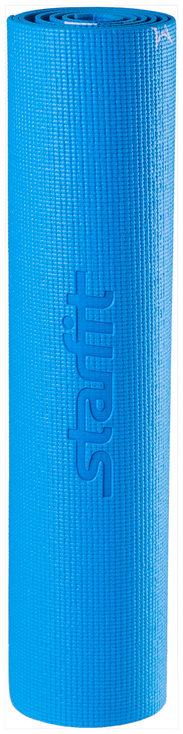 Коврик для йоги STARFIT FM-102 PVC 173x61x0,6 см, с рисунком, синий 1/16